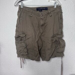Vintage Olive Cargo Shorts for Men and women